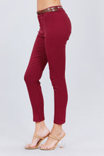 Load image into Gallery viewer, Belted Textured Long Pants
