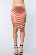 Load image into Gallery viewer, Jewel Strap Satin Midi Skirt
