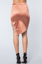 Load image into Gallery viewer, Jewel Strap Satin Midi Skirt
