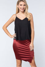 Load image into Gallery viewer, Jewel Strap Satin Midi Skirt
