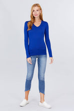 Load image into Gallery viewer, Cotton Jersey V-neck Top
