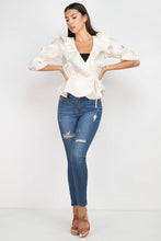 Load image into Gallery viewer, Surplice Short Sleeve Ruffle Top
