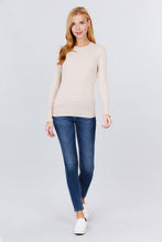 Load image into Gallery viewer, Crew Neck Sweater W/rivet Button
