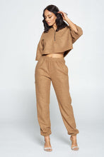 Load image into Gallery viewer, Brown Top And Pant Set
