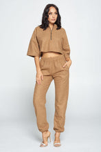 Load image into Gallery viewer, Brown Top And Pant Set
