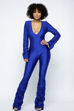 Load image into Gallery viewer, Yoga Shoulder Padded Ruched Stacked Jumpsuit

