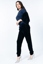 Load image into Gallery viewer, Tiered Velvet Ruffle Sleeve Pullover Crewneck Top
