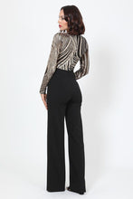 Load image into Gallery viewer, Sophisticated Gold Sequins Bodice Jumpsuit
