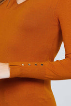 Load image into Gallery viewer, V-neck Sweater W/rivet Button
