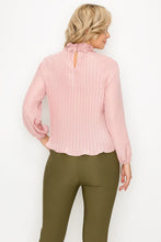 Load image into Gallery viewer, Smocked Trim Pleated Top
