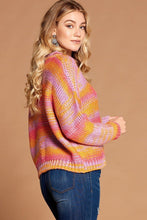 Load image into Gallery viewer, Multi-color Thread Striped Knit Sweater
