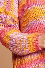 Load image into Gallery viewer, Multi-color Thread Striped Knit Sweater
