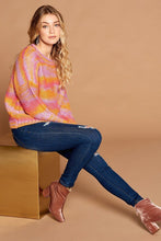 Load image into Gallery viewer, Multi-color Thread Striped Knit Sweater

