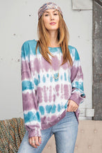 Load image into Gallery viewer, Ombre Dye Terry Knit Banded Bottom Pullover
