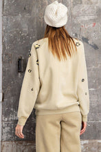 Load image into Gallery viewer, Long Sleeve Leopard Print Washed Terry Sweatshirt
