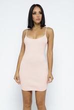 Load image into Gallery viewer, Round Hem Spaghetti Strap Mini Dress
