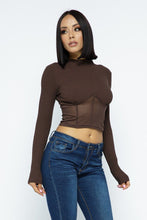 Load image into Gallery viewer, Knit Crop Top With Bottom Mesh
