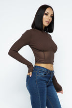 Load image into Gallery viewer, Knit Crop Top With Bottom Mesh
