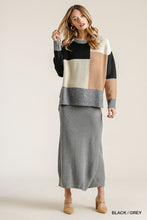 Load image into Gallery viewer, Colorblock Contrasted Cotton Fabric On Back Top With Side Slits And High Low Hem
