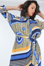 Load image into Gallery viewer, Pleated Print Midi Dress

