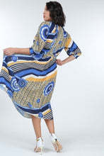 Load image into Gallery viewer, Pleated Print Midi Dress
