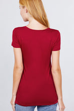 Load image into Gallery viewer, Short Sleeve Scoop Neck Top With Pocket
