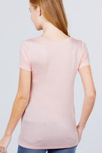 Load image into Gallery viewer, Short Sleeve Scoop Neck Top With Pocket
