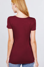 Load image into Gallery viewer, Short Sleeve Scoop Neck Top With Pocket
