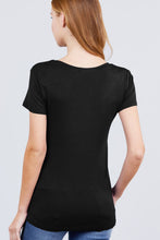Load image into Gallery viewer, Short Sleeve Scoop Neck Top With Pocket
