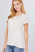 Load image into Gallery viewer, Short Sleeve Scoop Neck Top With Pocket

