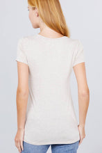 Load image into Gallery viewer, Short Sleeve Scoop Neck Top With Pocket
