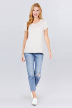 Load image into Gallery viewer, Short Sleeve Scoop Neck Top With Pocket
