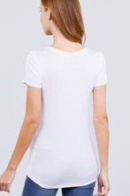 Load image into Gallery viewer, Short Sleeve Scoop Neck Top With Pocket
