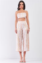 Load image into Gallery viewer, Silky Snake Print Sleeveless Crop Top &amp; High Waist Flare Bottom Pants Set

