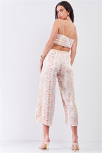 Load image into Gallery viewer, Silky Snake Print Sleeveless Crop Top &amp; High Waist Flare Bottom Pants Set
