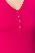 Load image into Gallery viewer, Short Slv V-neck Henley Knit Top
