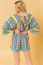 Load image into Gallery viewer, Multicolored Surplice Romper
