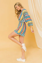 Load image into Gallery viewer, Multicolored Surplice Romper
