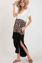 Load image into Gallery viewer, Color Block V Neck Maxi Dress
