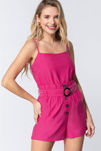 Load image into Gallery viewer, Cami Strp Belted Romper
