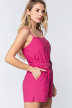 Load image into Gallery viewer, Cami Strp Belted Romper
