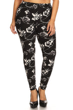 Load image into Gallery viewer, Plus Size Abstract Print, Full Length Leggings In A Slim Fitting Style With A Banded High Waist
