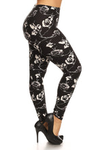 Load image into Gallery viewer, Plus Size Abstract Print, Full Length Leggings In A Slim Fitting Style With A Banded High Waist
