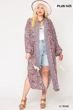 Load image into Gallery viewer, Mix-printed Open Front Kimono With Side Slits
