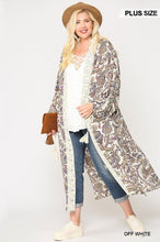Load image into Gallery viewer, Mix-printed Open Front Kimono With Side Slits
