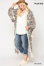 Load image into Gallery viewer, Mix-printed Open Front Kimono With Side Slits

