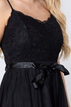 Load image into Gallery viewer, Lace Stiff Meshed Cami Mini Dress
