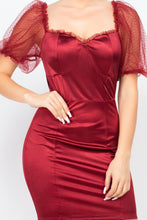 Load image into Gallery viewer, Lace Sleeves Back Zipped Mini Dress
