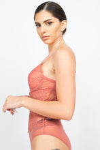 Load image into Gallery viewer, Sheer Lace Floral Padded Bodysuit
