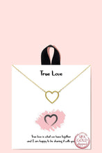 Load image into Gallery viewer, 18k Gold Rhodium Dipped True Love Pendant Necklace
